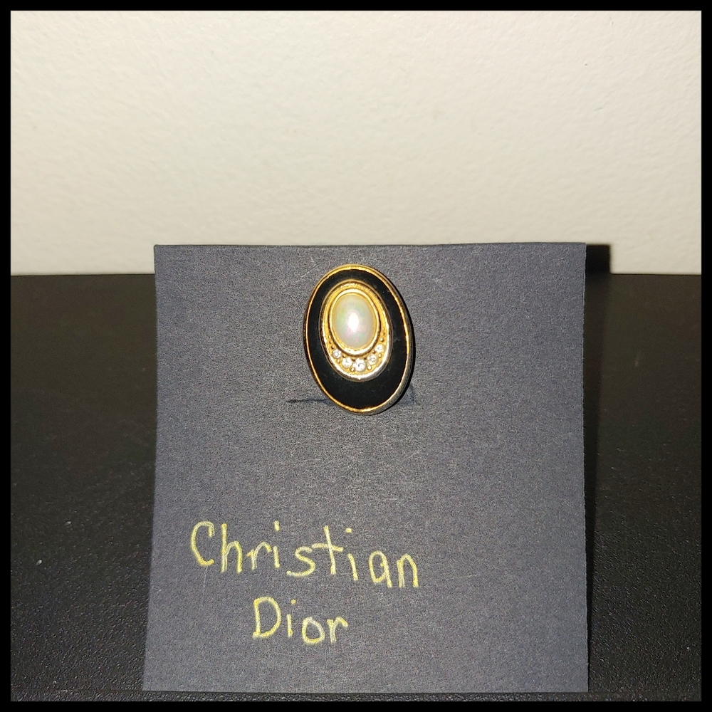 Vintage Christian Dior Single Clip-On Earring, Marked - Picture 1 of 6